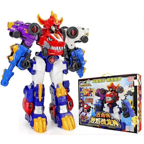おもちゃ 変形 ロボット LDCX TOYS 烈焰战龙神 5体合体で巨大ロボット