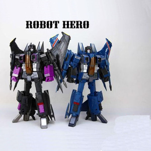 品切れおもちゃ 変形  ロボット Robot Hero CG-03 スカイワープ Skywarp & CG-04 サンダークラッカー Thundercracker 300mm 合金 拡大版 2体セット