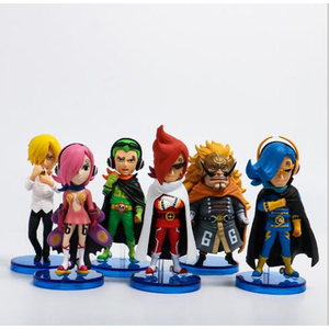 ONE PIECE  ワンピース  フィギュア 80mm PVC製 不可動 6人セット