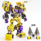 おもちゃ 合金 変形 ロボット JINBAO社 Devastator 6体セット イエローバージョン